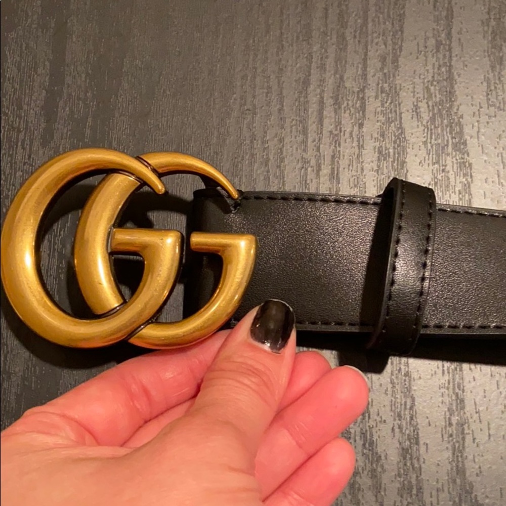 Black and gold belt